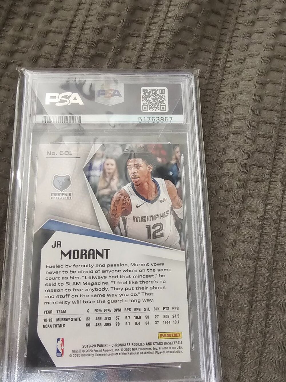 2019 panini chronicles ja morant